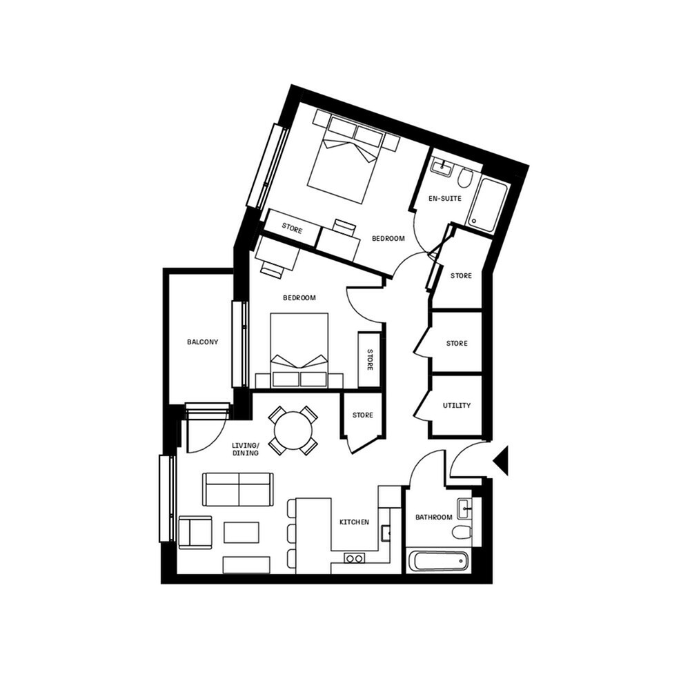 Brickfield Square - Two Bed Floorplan