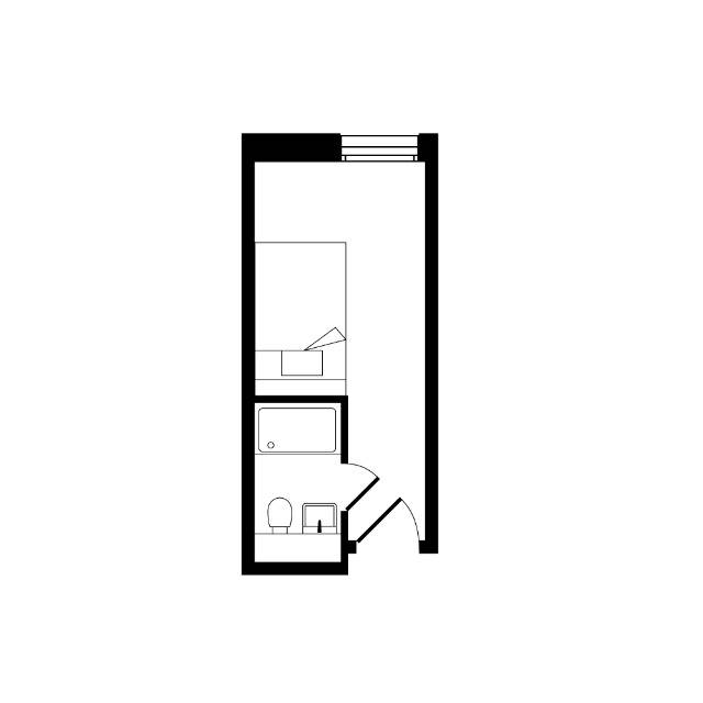 1 Bed 1 Bath Silver Ensuite