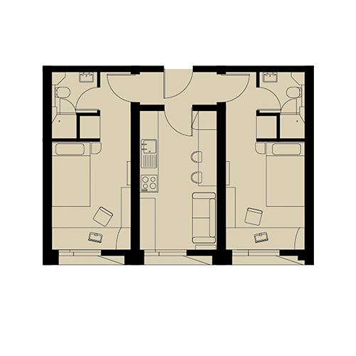 1 Bed 1 Bath Diamond Ensuite