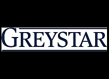 Bold Greystar logo with elegant navy typography and sleek design.
